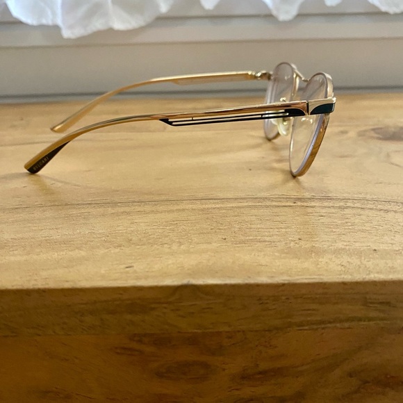 BVLGARI Round Gold Eyeglasses Frames – Luxury Designer Optical - Picture 5 of 5